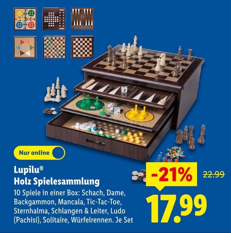 Holz Spielesammlung