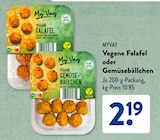 Vegane Falafel oder Gemüsebällchen von MYVAY im aktuellen ALDI SÜD Prospekt für 2,19 €