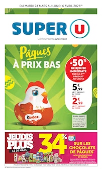 Catalogue Super U de la semaine "Super U" avec 1 pages, valide du 24/03/2026 au 06/04/2026 pour Melesse et alentours Prospectus Super U de la semaine "Super U" avec 1 pages, valide du 24/03/2026 au 06/04/2026 pour Melesse et alentours