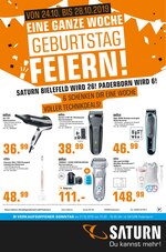 Saturn Prospekt "Aktuelle Angebote", 1 Seiten, für Paderborn, 24.10.2019 - 28.10.2019 Saturn Prospekt "Aktuelle Angebote", 1 Seiten, für Paderborn, 24.10.2019 - 28.10.2019