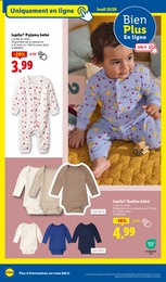 Prix et réduction Body Bébé dans le prospectus Lidl en cours Offre Body Bébé dans le catalogue Lidl du moment à la page 8