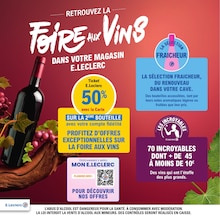 Prospectus E.Leclerc de la semaine "FOIRE AUX VINS" avec 2 pages, valide du 30/09/2025 au 11/10/2025 pour Muille-Villette et alentours
