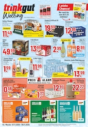 Getränkemärkte Prospekt von Trinkgut in Elsdorf Aktueller Trinkgut Getränkemärkte Prospekt für Elsdorf: Aktuelle Angebote mit 6} Seiten, 03.11.2025 - 08.11.2025
