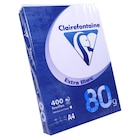 Ramette de papier extra blanc A4 - CLAIREFONTAINE - Carrefour à Bondy Ramette de papier extra blanc A4 - CLAIREFONTAINE en promo chez Carrefour Bondy à 4,99 €