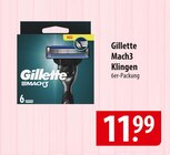 Mach3 Klingen Angebote von Gillette bei famila Nordost Celle für 11,99 €