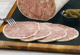 Tête roulée avec langue ou pâté de tête persillé ou pâté de campagne ou mousse forestière - BRIENT - Hyper U à Alès Tête roulée avec langue ou pâté de tête persillé ou pâté de campagne ou mousse forestière - BRIENT en promo chez Hyper U Alès à 5,00 €
