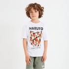 T-shirt manches courtes coton Naruto blanc garçon en promo chez La Halle T-shirt manches courtes coton Naruto blanc garçon dans le catalogue La Halle