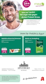mea - meine apotheke Apotheken Prospekt der aktuellen Woche mit 4 Seiten, gültig von 01.08.2026 bis 31.08.2026, in Kirchberg und Umgebung Aktueller mea - meine apotheke Apotheken Prospekt in Kirchberg und Umgebung, "Unsere August-Angebote" mit 4 Seiten, 01.08.2026 - 31.08.2026