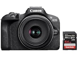 Aktuelles EOS R100 Kit + SD Karte Systemkamera mit Objektiv 18-45 mm, 7,62 cm Display, WLAN Angebot bei MediaMarkt Saturn in Leipzig ab 549,00 €
