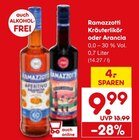 Kräuterlikör oder Arancia im Angebot bei Netto Marken-Discount in Hückelhoven Kräuterlikör oder Arancia Angebote von Ramazzotti bei Netto Marken-Discount Hückelhoven für 9,99 €