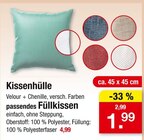 Kissenhülle im aktuellen Zimmermann Prospekt
