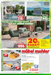 Aktueller Möbel Mahler Siebenlehn Prospekt mit Garten, "GÜNSTIGE MÖBEL GRATIS LIEFERN LASSEN!", Seite 16
