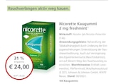 LINDA Kall - Nicorette Kaugummi 2 mg freshmint Angebot im Prospekt Nicorette Kaugummi 2 mg freshmint bei LINDA im Kall Prospekt für 24,00 €