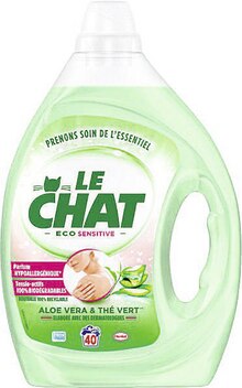 Lessive liquide Aloe Vera & Thé Vert Eco sensitive** - Casino Supermarchés à Vaulx-en-Velin Lessive liquide Aloe Vera & Thé Vert Eco sensitive** en promo chez Casino Supermarchés Vaulx-en-Velin à 8,48 €