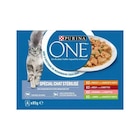Purina ONE Sachets pour Chat Stérilisé au Bœuf, au Poulet, au Saumon et à la Dinde 8 x 85 g - Purina ONE en promo chez Maxi Zoo Purina ONE Sachets pour Chat Stérilisé au Bœuf, au Poulet, au Saumon et à la Dinde 8 x 85 g - Purina ONE dans le catalogue Maxi Zoo