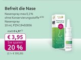 mea - meine apotheke - Nasenspray 0,1 % Angebot im Prospekt Nasenspray 0,1 % bei mea - meine apotheke im Prospekt "" für 3,95 €
