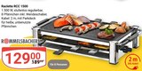Raclette RCC 1500 von Rommelsbacher für 129,00 € bei GLOBUS im Angebot Raclette RCC 1500 von Rommelsbacher im aktuellen GLOBUS Prospekt