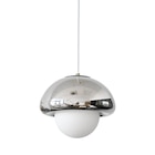 Suspension Pop champi verre, chrome, Diam.25 cm, E27 - EXAGON en promo chez Leroy Merlin Montreuil à 39,90 €