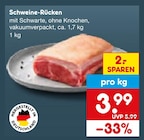 Schweine-Rücken im Angebot bei Netto Marken-Discount in Weinheim Schweine-Rücken Angebote bei Netto Marken-Discount Weinheim für 3,99 €