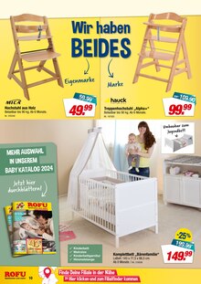 Babybett im Rofu Kinderland Prospekt "Top Highlights für unterwegs und zuhause" mit 13 Seiten (Halle (Saale))