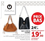 Sac à main femme - U Collection - Hyper U à Caen Sac à main femme - U Collection en promo chez Hyper U Caen à 19,90 €