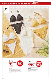 Promo Maillot De Bain Femme dans le catalogue Hyper U du moment à la page 40