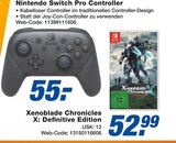 Nintendo Switch Pro Controller oder Xenoblade Chronicles X: Defi nitive Edition Angebote bei expert Chemnitz für 52,99 €