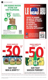 Catalogue Intermarché de la semaine "34% EN AVANTAGE CARTE SUR UNE SÉLECTION DE PRODUITS" avec 2 pages, valide du 12/08/2025 au 24/08/2025 pour Saint-Germain-lès-Arpajon et alentours Prospectus Intermarché de la semaine "34% EN AVANTAGE CARTE SUR UNE SÉLECTION DE PRODUITS" avec 2 pages, valide du 12/08/2025 au 24/08/2025 pour Saint-Germain-lès-Arpajon et alentours