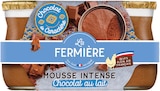 Mousse au chocolat au lait - LA FERMIÈRE - Intermarché Hyper Mousse au chocolat au lait - LA FERMIÈRE à 1,75 € dans le catalogue Intermarché Hyper
