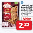 Unsere Goldstücke kernig & kräftig Weltmeisterbrötchen bei Markant Nordwest im Bad Salzuflen Prospekt für 2,22 €