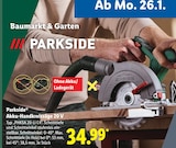 Akku-Handkreissäge 20 V von Parkside für 34,99 € bei Lidl im Angebot Akku-Handkreissäge 20 V von Parkside im aktuellen Lidl Prospekt