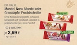 Mandel, Nuss-Mandel oder Granatapfel Fruchtschnitte Angebote von DR. BALKE bei VITALIA Reformhaus Würzburg für 2,69 €