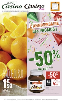 Prospectus Petit Casino à La Chaulme, "L'ANNIVERSAIRE des PROMOS !", 8 pages de promos valables du 02/10/2024 au 13/10/2024