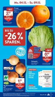 Gemüse Angebot im ALDI SÜD Prospekt, gültig von 04.12.2023 bis 09.12.2023 Gemüse Angebot im aktuellen ALDI SÜD Prospekt auf Seite 3