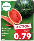Span./ital. Wassermelone für 0,79 € bei Kaufland im Angebot Span./ital. Wassermelone im aktuellen Kaufland Prospekt