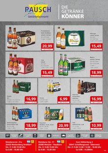 Bier im aktuellen Getränkefachmarkt Rausch Prospekt (Gießen) Bier im Getränkefachmarkt Rausch Prospekt "DIE GETRÄNKEKÖNNER" mit 2 Seiten (Gießen)