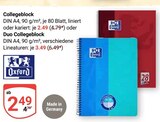 Collegeblock Angebote von Oxford bei GLOBUS Hoyerswerda für 2,49 €