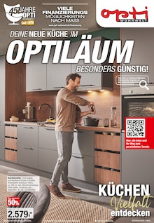 Aktueller Opti-Wohnwelt Prospekt "Optiläumsküchen" Seite 1 von 42 Seiten