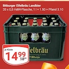 Aktuelle Bitburger Angebote bei GLOBUS in Trier Aktuelles Eifelbräu Landbier Angebot bei GLOBUS in Trier ab 14,99 €