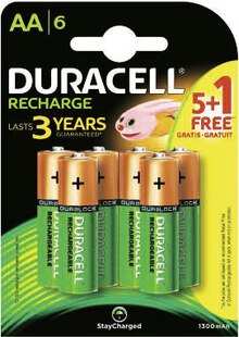 Duracell - Duracell dans le catalogue Géant Casino Lot 5 piles + 1 gratuite rechargeables AA Plus - Duracell à 9,45 € en promo chez Géant Casino
