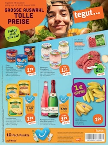 Rindfleisch im aktuellen tegut Prospekt (Jena) Rindfleisch im tegut Prospekt "tegut… gute Lebensmittel" mit 23 Seiten (Jena)