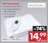 Wärmeunterbett von medisana im aktuellen Netto Marken-Discount Prospekt für 14,99 €