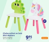 Chaise enfant en bois - Mini-Matters en promo chez Action Mantes-la-Jolie à 9,95 €