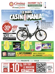 Catalogue Casino Supermarchés à Lens, avec 24 pages Prospectus Casino Supermarchés à Lens, "Le mois Casinomania", 24 pages, 23/05/2022 - 05/06/2022