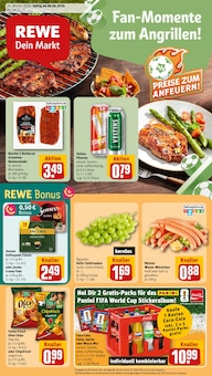 REWE Prospekt der Woche "Dein Markt" Seite 1, 08.06.2026 bis 13.06.2026 für Karlsruhe Aktueller REWE Prospekt "Dein Markt" Seite 1 von 18 Seiten für Karlsruhe