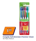 Zahnbürsten Premier Clean von Colgate für 1,49 € bei Action im Angebot Zahnbürsten Premier Clean von Colgate im aktuellen Action Prospekt