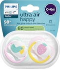 Schnuller ultra air happy Silikon, rosa/mint, 0-6 Monate bei dm-drogerie markt im Bad Krozingen Prospekt für 6,95 €