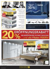 Matratze im BRAUN Möbel-Center Prospekt in Nürtingen Aktueller BRAUN Möbel-Center Prospekt mit Matratze, "NEUERÖFFNUNG", Seite 10