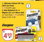 Aktuelles Ultimate Lithium CR-Typ 2032 Angebot bei GLOBUS in Erfurt ab 4,99 €