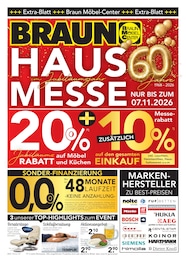 BRAUN Möbel-Center Prospekt für Nürtingen: "HAUSMESSE", 4 Seiten, 24.10.2026 - 07.11.2026
